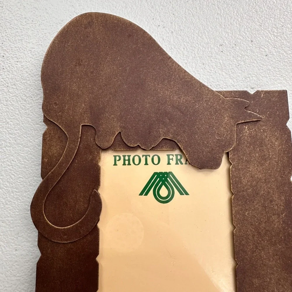 Rustic Cat‎ & Mouse Brown Photo Frame 3.5